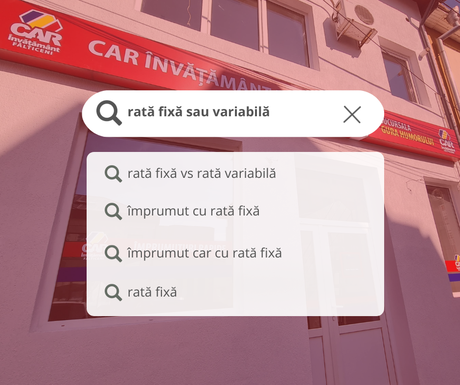împrumut car - rată fixă sau variabilă