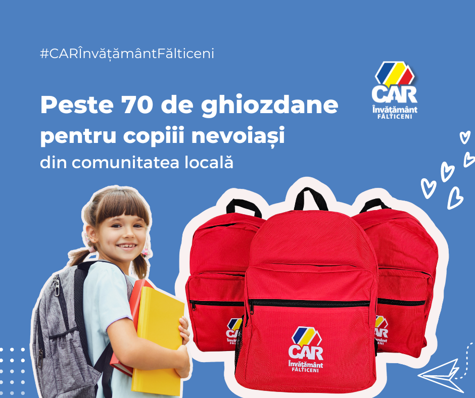 ghiozdane pentru cei mici car invatamant falticeni 2024